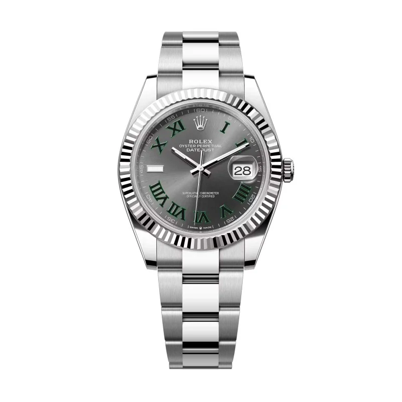Pre-Owned Rolex Datejust 41mm Wimbledon Dial Watch 126334