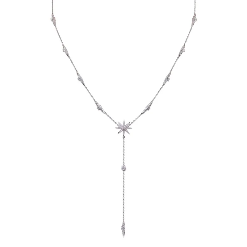Carat* London Stella Silver Mimosa Cubic Zirconia Necklet 23770-1