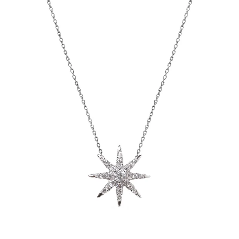 Carat* London Stella Silver Atrias Cubic Zirconia Necklet 23803-1