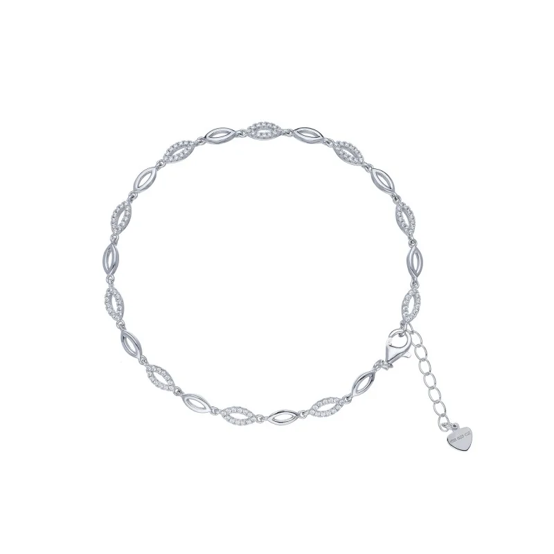 Silver Cubic Zirconia Fancy Bracelet