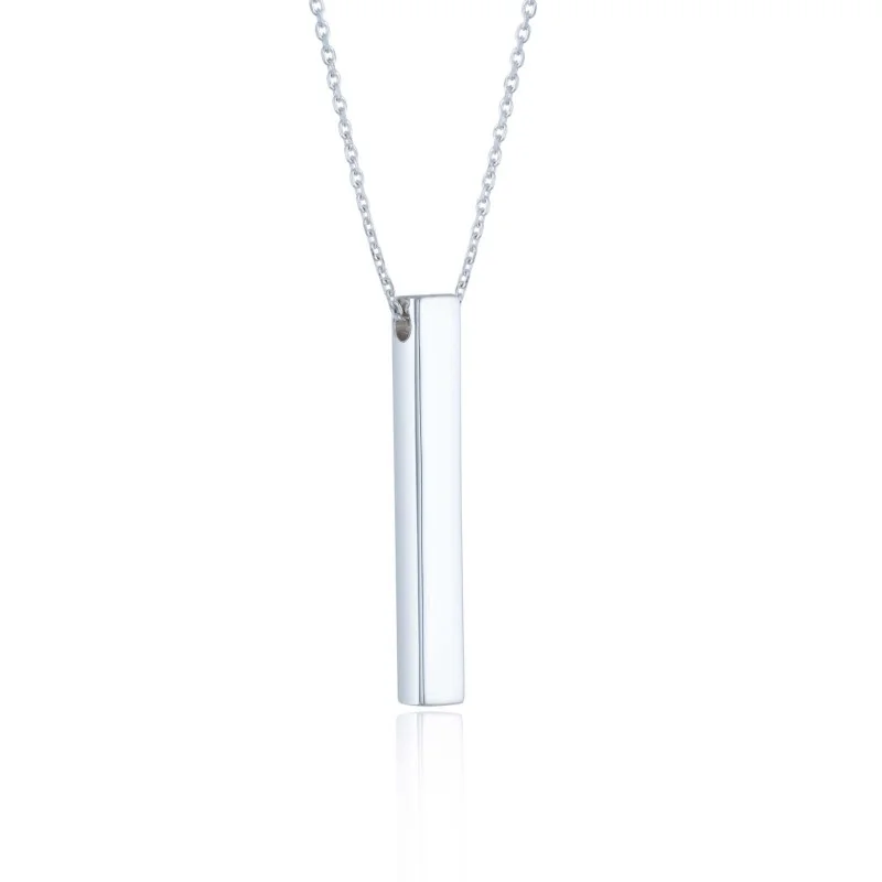 Sterling Silver Bar Necklace