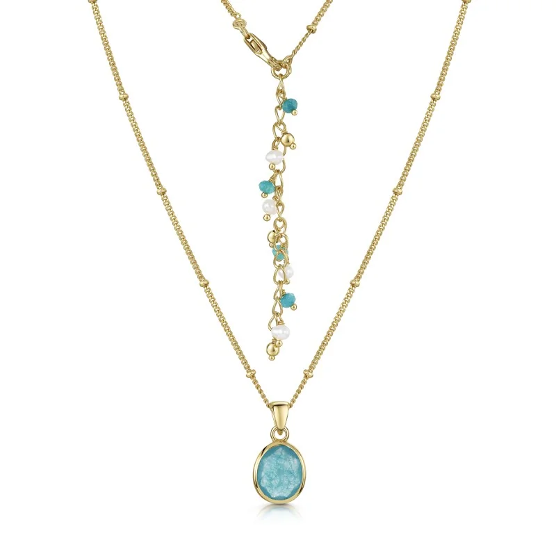 18ct Yellow Gold Vermeil Green White Jade Pendant