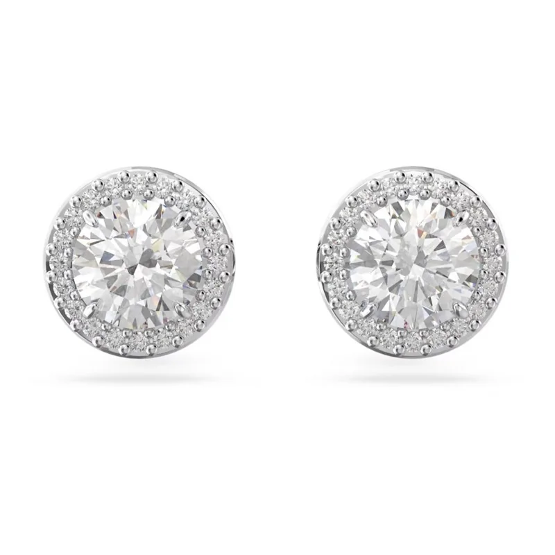 Swarovski Constella Silver Round Pav&eacute; Stud Earrings 5636269