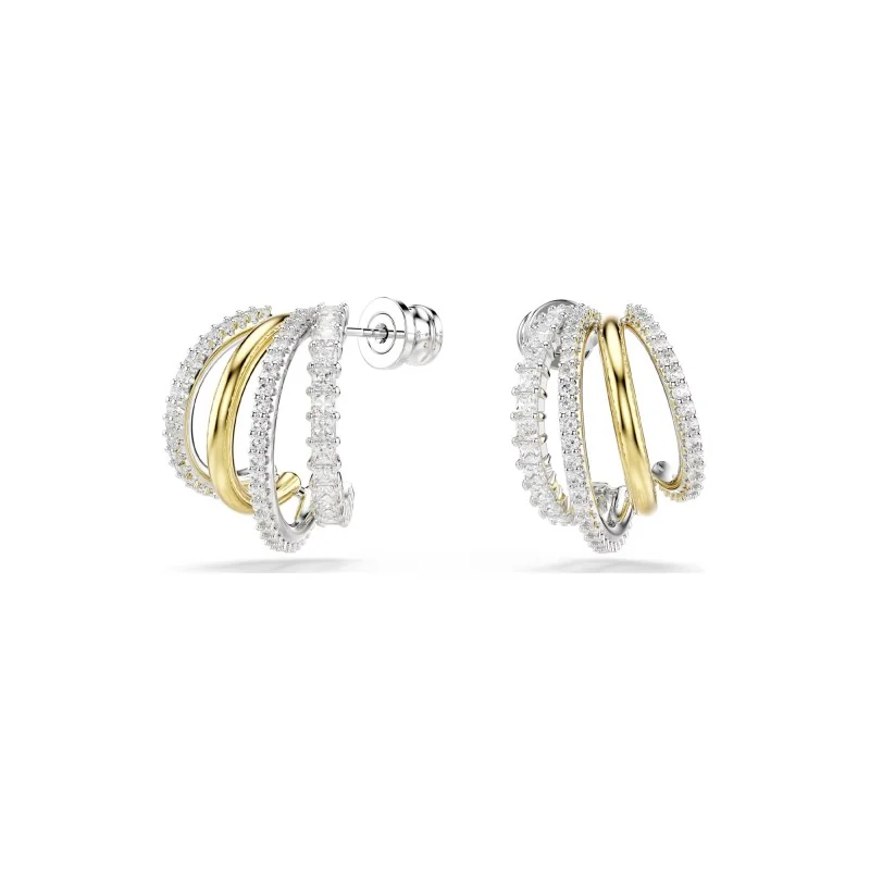Swarovski Two-Tone Mixed Cut Hyperbola Earrings 5699718