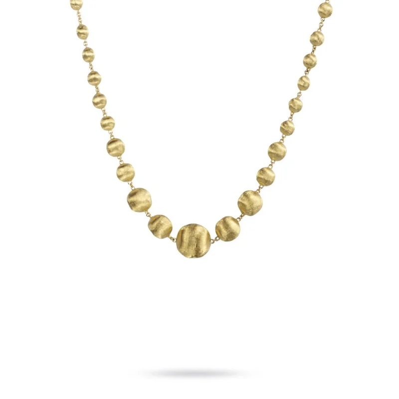 Marco Bicego Africa 18ct Yellow Gold Engraved Necklet CB1416 E