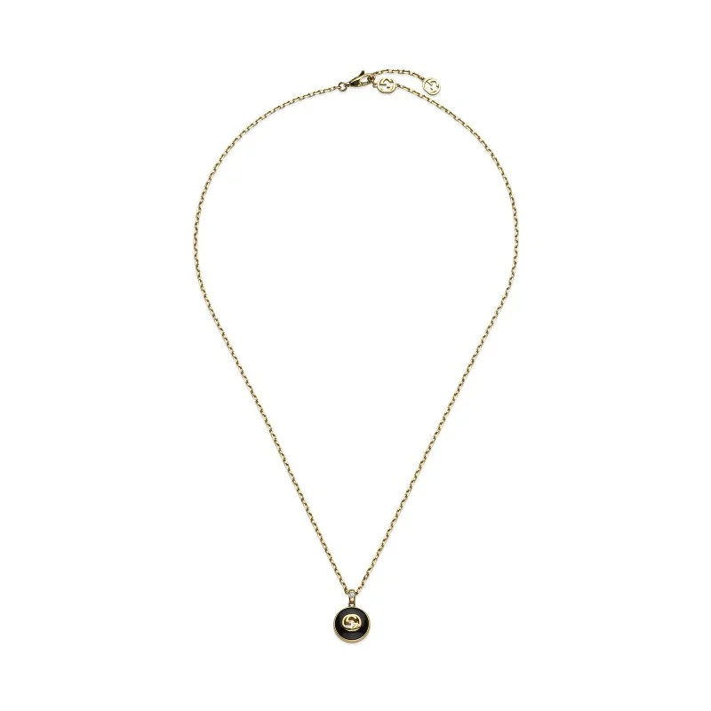 Gucci Interlocking 18ct Gold Necklace YBB789340001