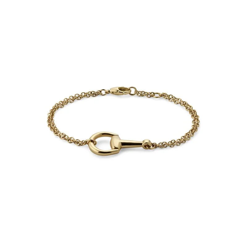 Gucci Horsebit Yellow Gold Bracelet YBA795812001 - Size L