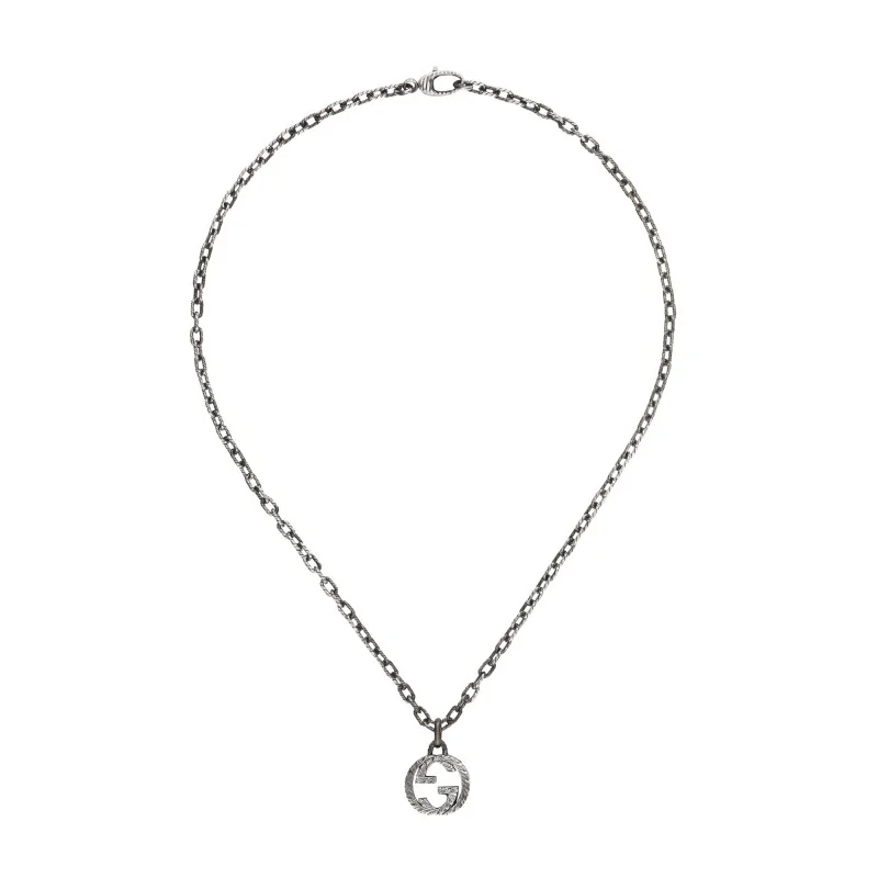 Gucci Interlocking 45cm Sterling Silver Necklace YBB455307002