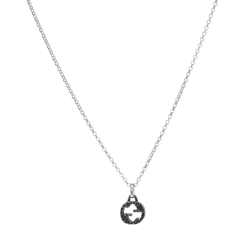 Gucci Interlocking Silver Necklace YBB455535002