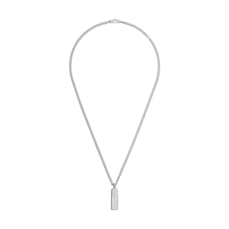 Gucci Tag Silver Necklace YBB774055002