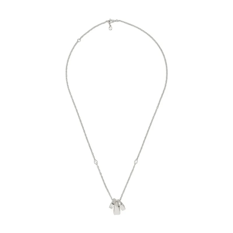 Gucci Interlocking Sterling Silver Necklace YBB776996002