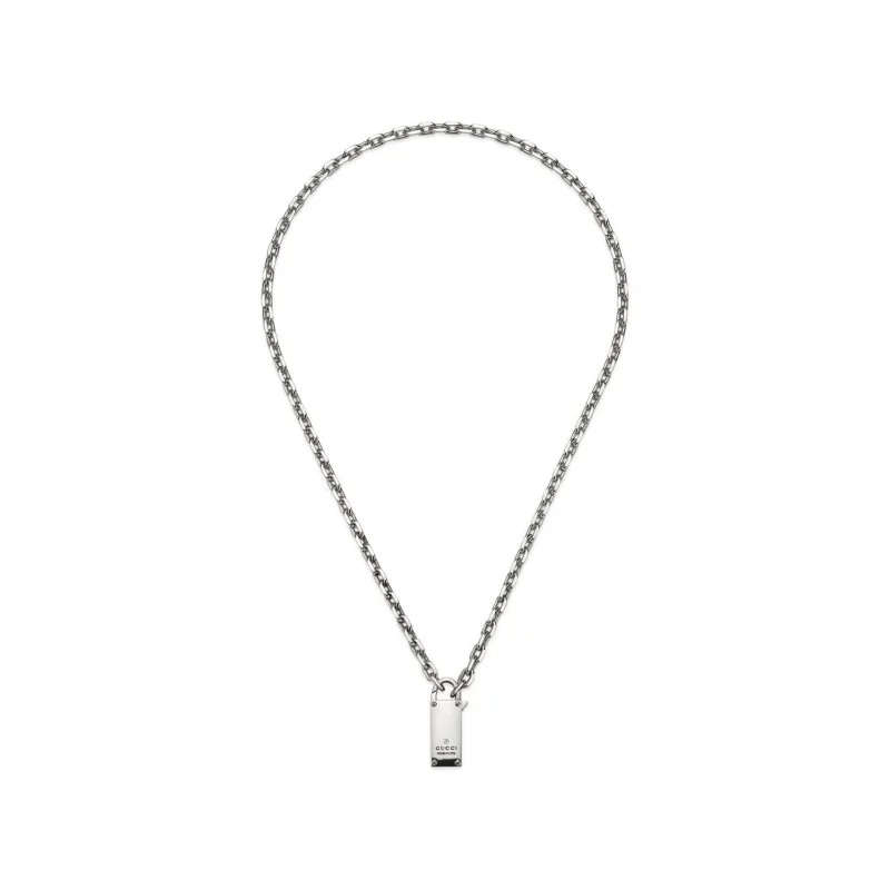 Gucci Trademark Sterling Silver Necklace YBB796342001