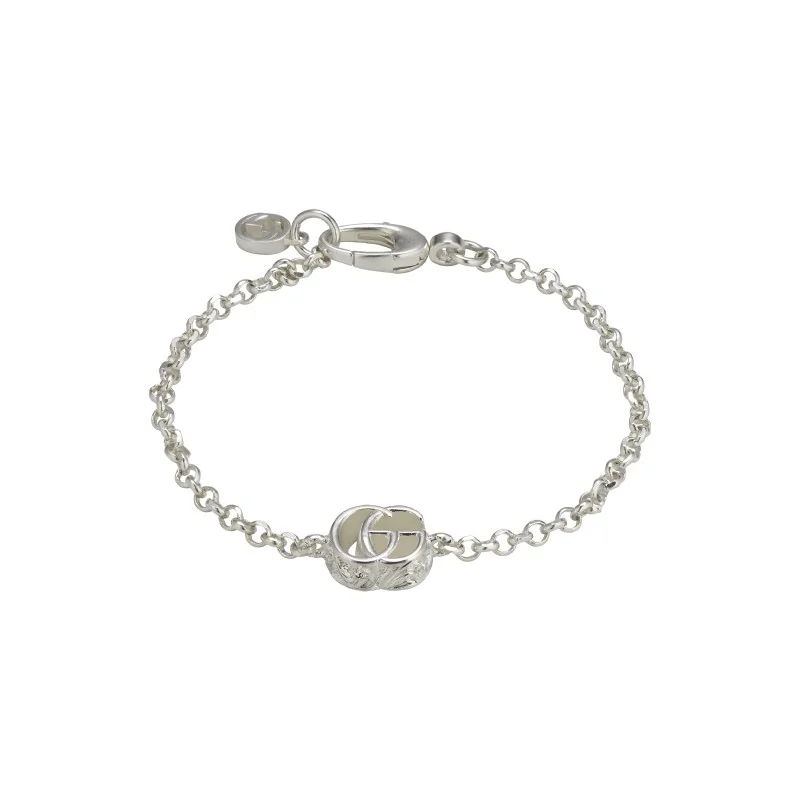 Gucci GG Marmont Silver Bracelet YBA770756001 - Size L