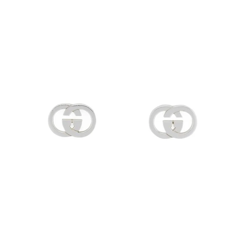 Gucci Interlocking Silver Earrings YBD814957001