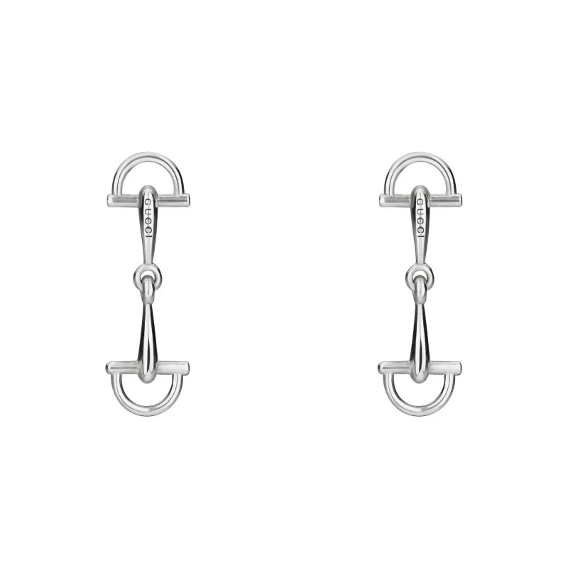 Gucci Sterling Silver Staffa Earrings YBD 875899 001