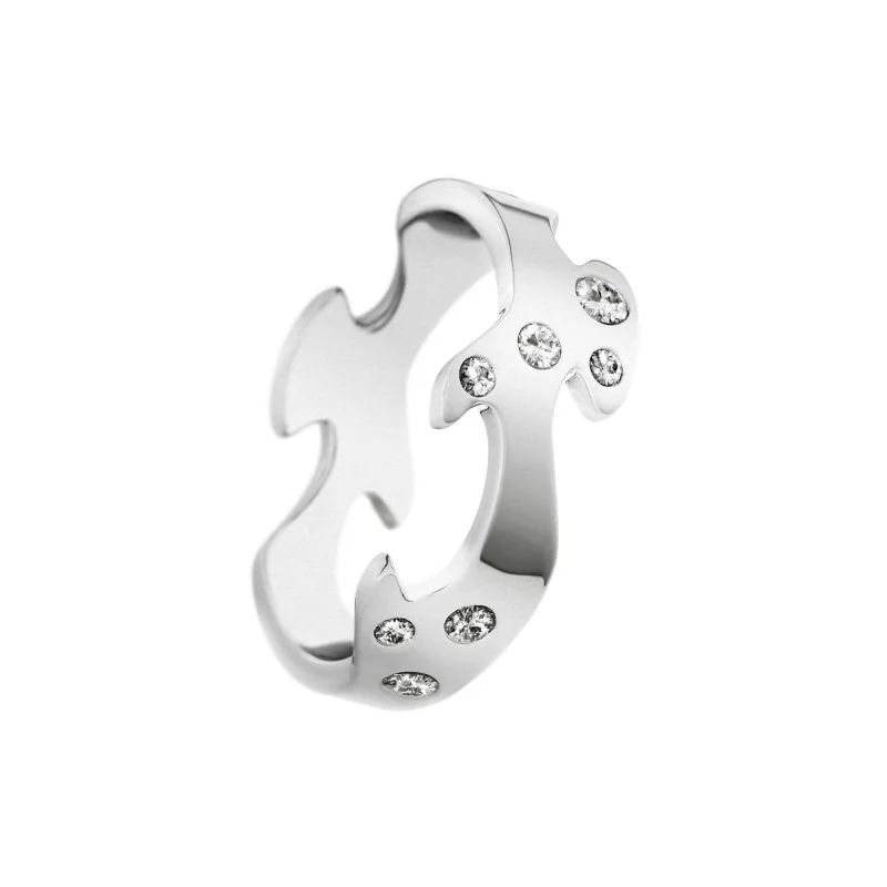 Georg Jensen 18ct White Gold Fusion 0.16ct Diamond Set Centre Ring 3546068