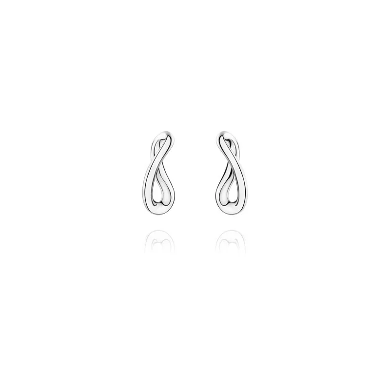 Georg Jensen Infinity Sterling Silver Earrings 3539284