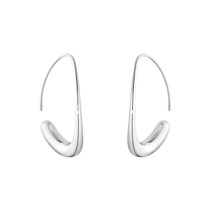 Georg Jensen Offspring Silver Open Hoop Earrings 10016947