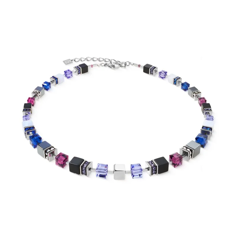 Coeur De Lion GeoCUBE® Precious Blue Moon Statement Necklace 3039100708