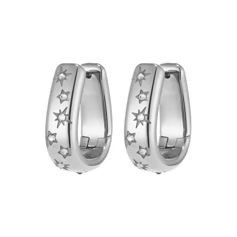 Olivia Burton Classic Celestial Crystal Silver Tone Hoop Earrings 24100643