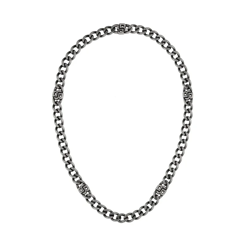 BOSS Double B Absolute Black Steel Gents Necklet 1580744
