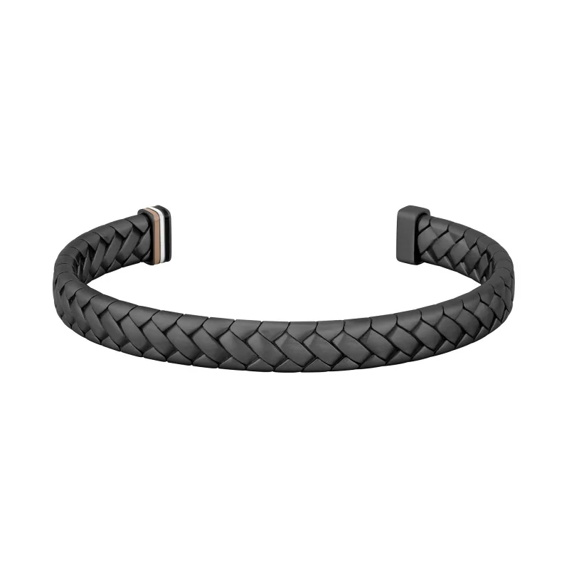 BOSS Black Herringbone Mens Pattern Cuff 1580673