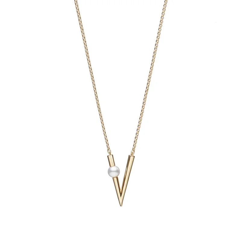 Mikimoto V Code 18ct Yellow Gold Akoya Pearl Pendant PP 20641 K
