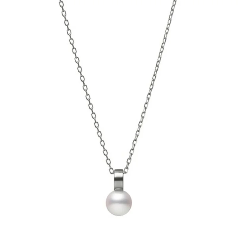 Mikimoto 18ct White Gold 7.25mm Akoya Pearl Necklace PP 20598 W