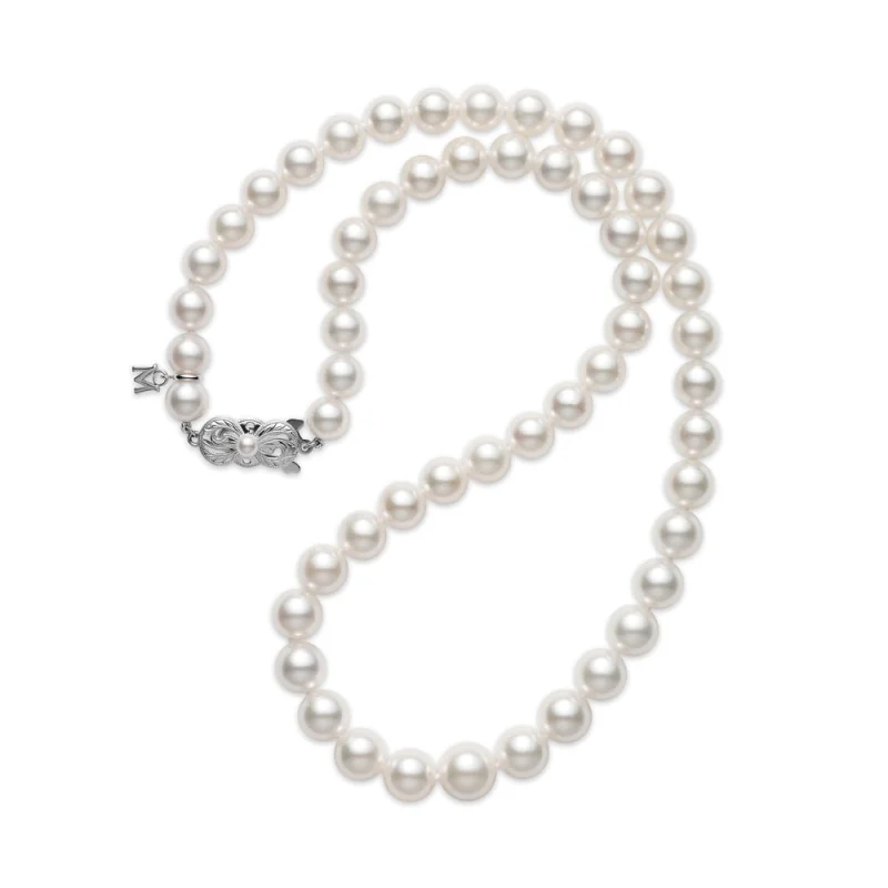 Mikimoto 18ct White Gold Classic Uniform A1 7mm Pearl Strand Necklace U 75718 W JPW