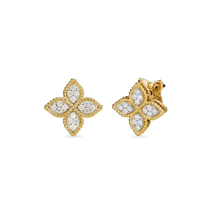 Roberto Coin Princess Flower 0.38ct Diamond Petal Earrings