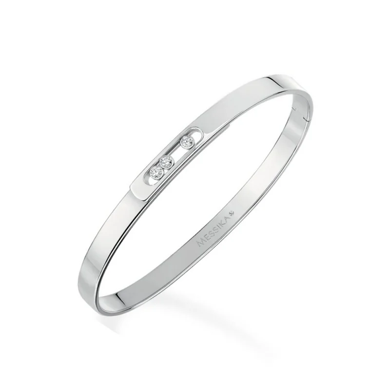Messika Move Noa 18ct White Gold 0.11ct Diamond Bangle 10092-WG