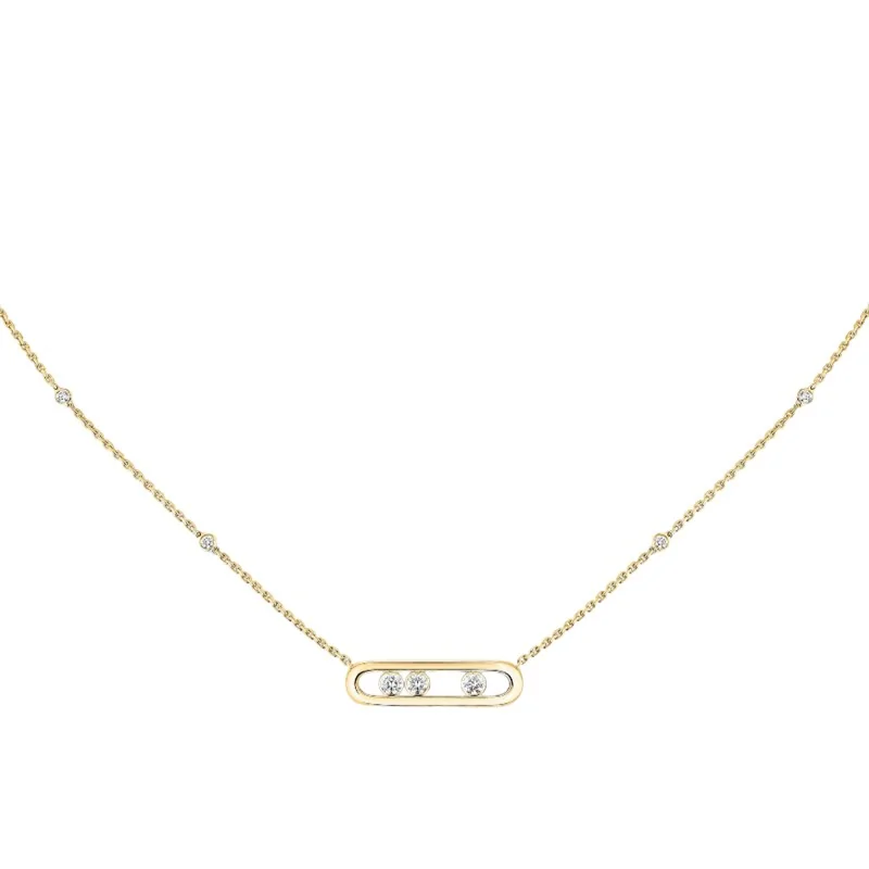 Messika Baby Move Yellow Gold Diamond Necklace 04323-YG