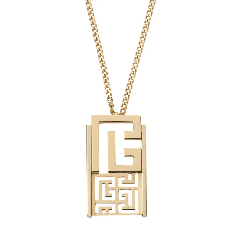 Balmain 18ct Yellow Gold Labyrinth Frieze Pendant ABAJ02NL00001