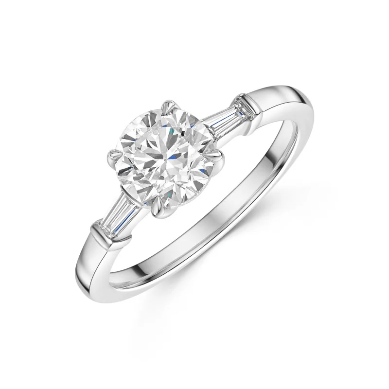 Platinum Round Brilliant 1.50ct Lab Grown Diamond 3 Stone Ring