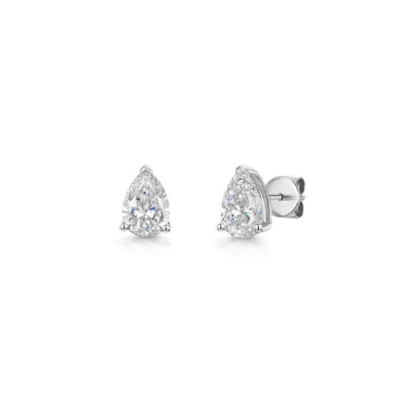 18ct White Gold Pear Cut 1.50ct Lab Grown Diamond Earrings
