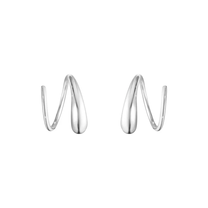 Georg Jensen Mercy Sterling Silver Swirl Earrings 10015148