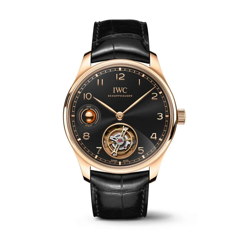 IWC Schaffhausen Portugieser Hand Wound Tourbillon Day & Night 42mm Watch IW545901