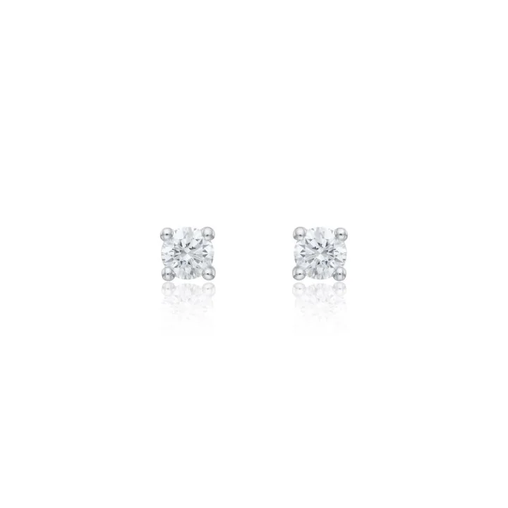18ct White Gold Brilliant Cut 0.25ct Diamond Stud Earrings