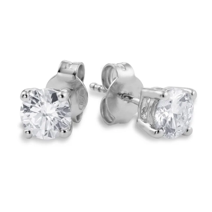 18ct White Gold Brilliant Cut 1.20ct Diamond Stud Earrings