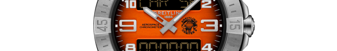Breitling aerospace orbiter watch face close up 