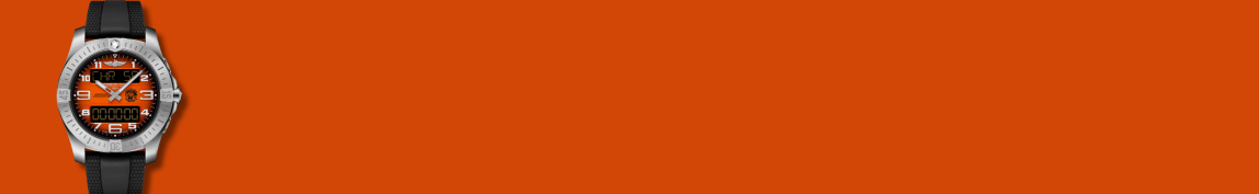Breitling Aerospace Orbiter Watch with orange background 