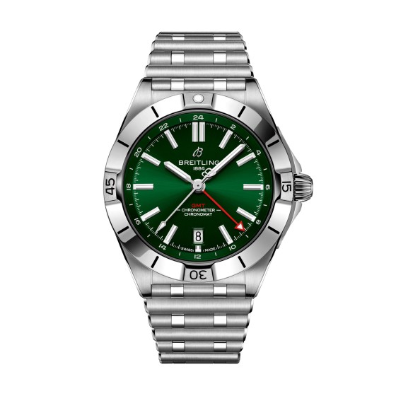 Bretiling Chronomat Automatic GMT 40mm Mens Watch with green face
