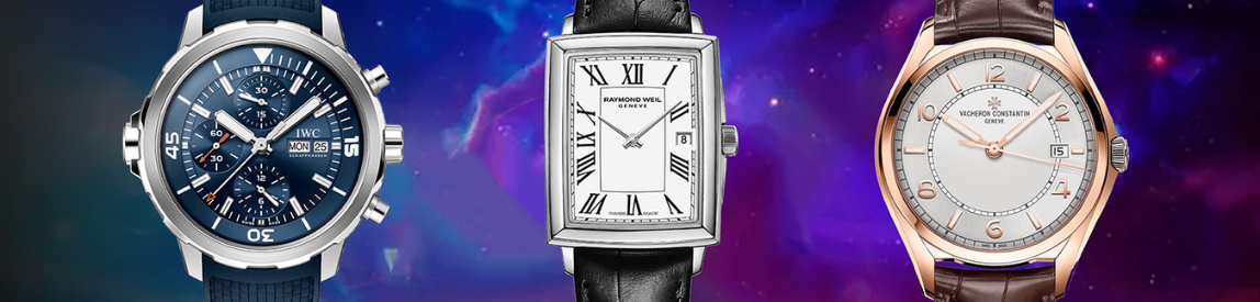 doctor who watches on space background for banner