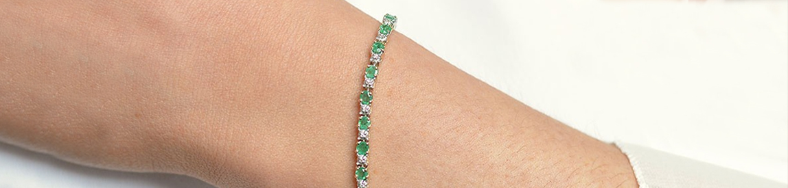 emerald bracelet​ on model