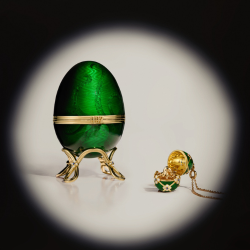 Faberge x 007 Octopussy locket and egg objet