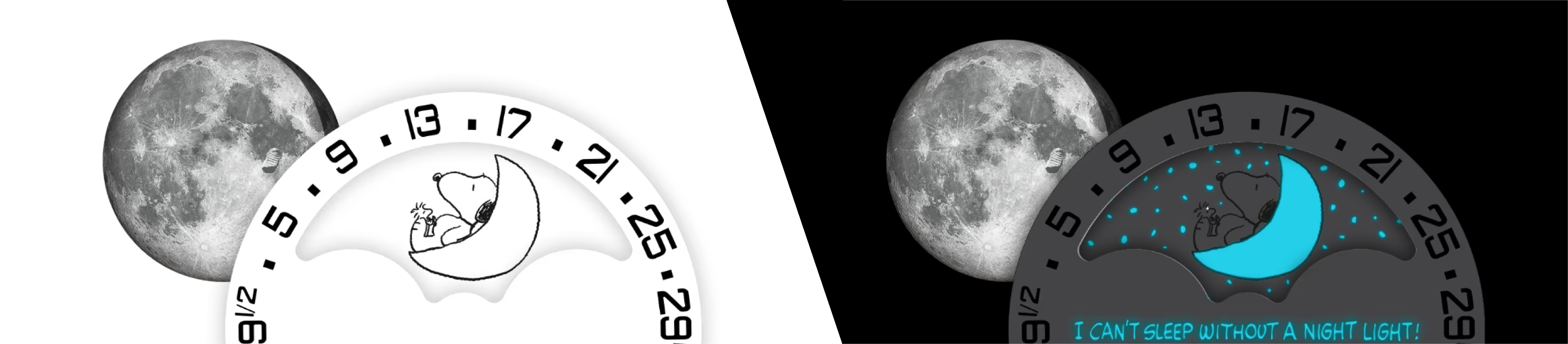 hidden message of snoopy on omega x swatch moonphase watch