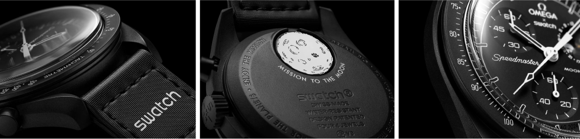 static images of different angles of the mission the moonphase new moon watch