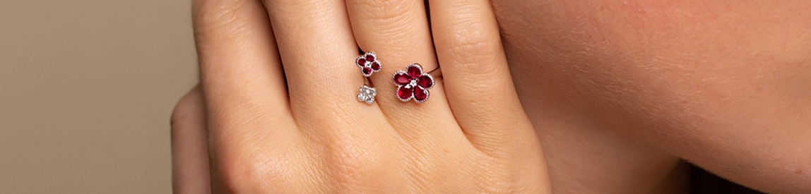 ruby ring​ on model