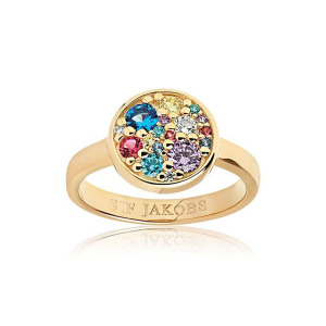 SIF JAKOBS Novara ring with rainbow stone cluster