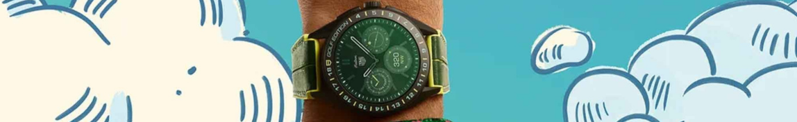 TAG Heuer X Malbon Gold Edition Watch with traditional face in green